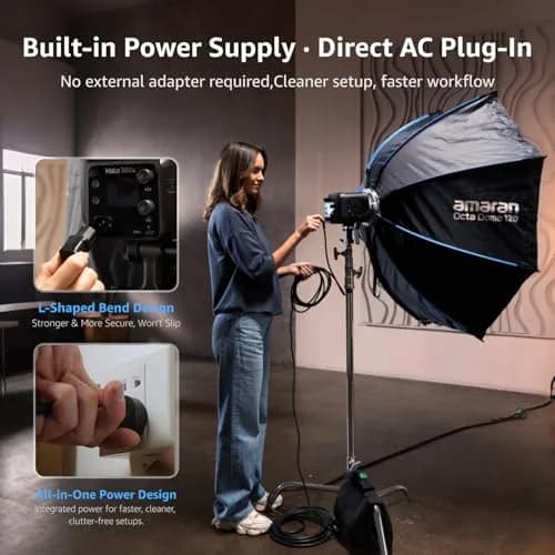 Amaran Halo 300x LED Studio Light 305W Bi-Color | Compact, Bright, Reliable for Creators thumbnail 4