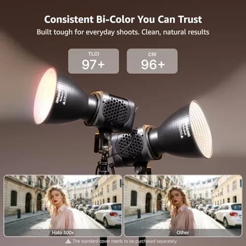 Amaran Halo 300x LED Studio Light 305W Bi-Color | Compact, Bright, Reliable for Creators thumbnail 2
