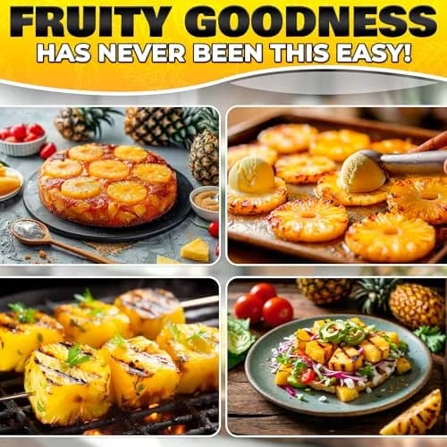 BURIUS Pineapple Corer and Slicer, Apple Cutter Stainless Steel Fruit Tool 10.2cm (4in) | Effortless Fruit Prep thumbnail 5