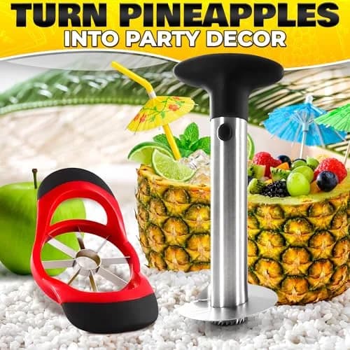 BURIUS Pineapple Corer and Slicer, Apple Cutter Stainless Steel Fruit Tool 10.2cm (4in) | Effortless Fruit Prep thumbnail 9