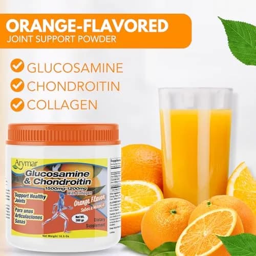 Arymar Glucosamine Chandroitin Powder 1500mg/1200mg | Joint Support for Mobility & Flexibility thumbnail 6