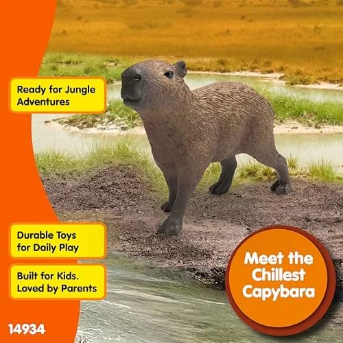 Schleich Capybara Toy Figurine 5.9cm (2.3in) | Realistic Wild Life Animal for Kids Ages 3+ thumbnail 4