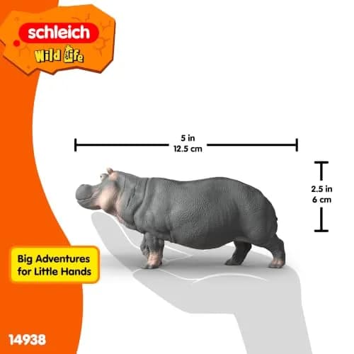 Schleich Hippopotamus Toy Figurine 12.8 cm (5.03 in) | Realistic Wild Life Animal thumbnail 5