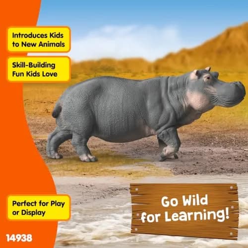 Schleich Hippopotamus Toy Figurine 12.8 cm (5.03 in) | Realistic Wild Life Animal thumbnail 6