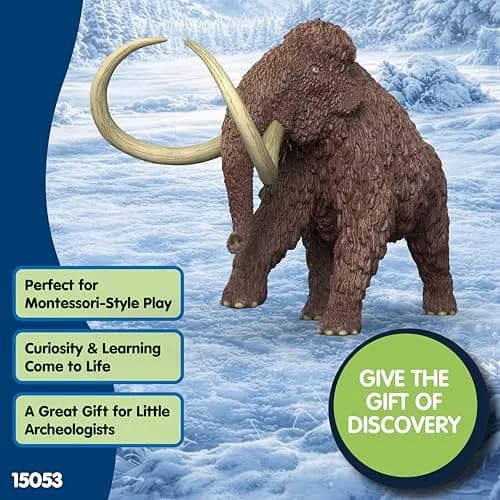 Schleich Dinosaurs - Wooly Mammoth Toy Figurine - Kids Ages 4+ | Realistic Dinosaur Model thumbnail 5