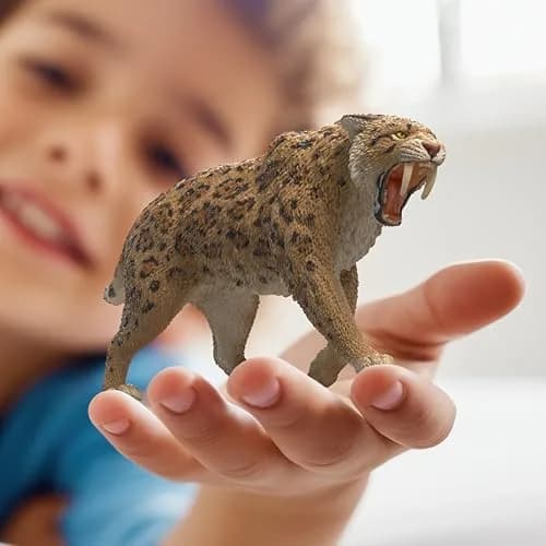 Schleich Smilodon Toy Figurine | Realistic Detail, Ages 4+ thumbnail 3