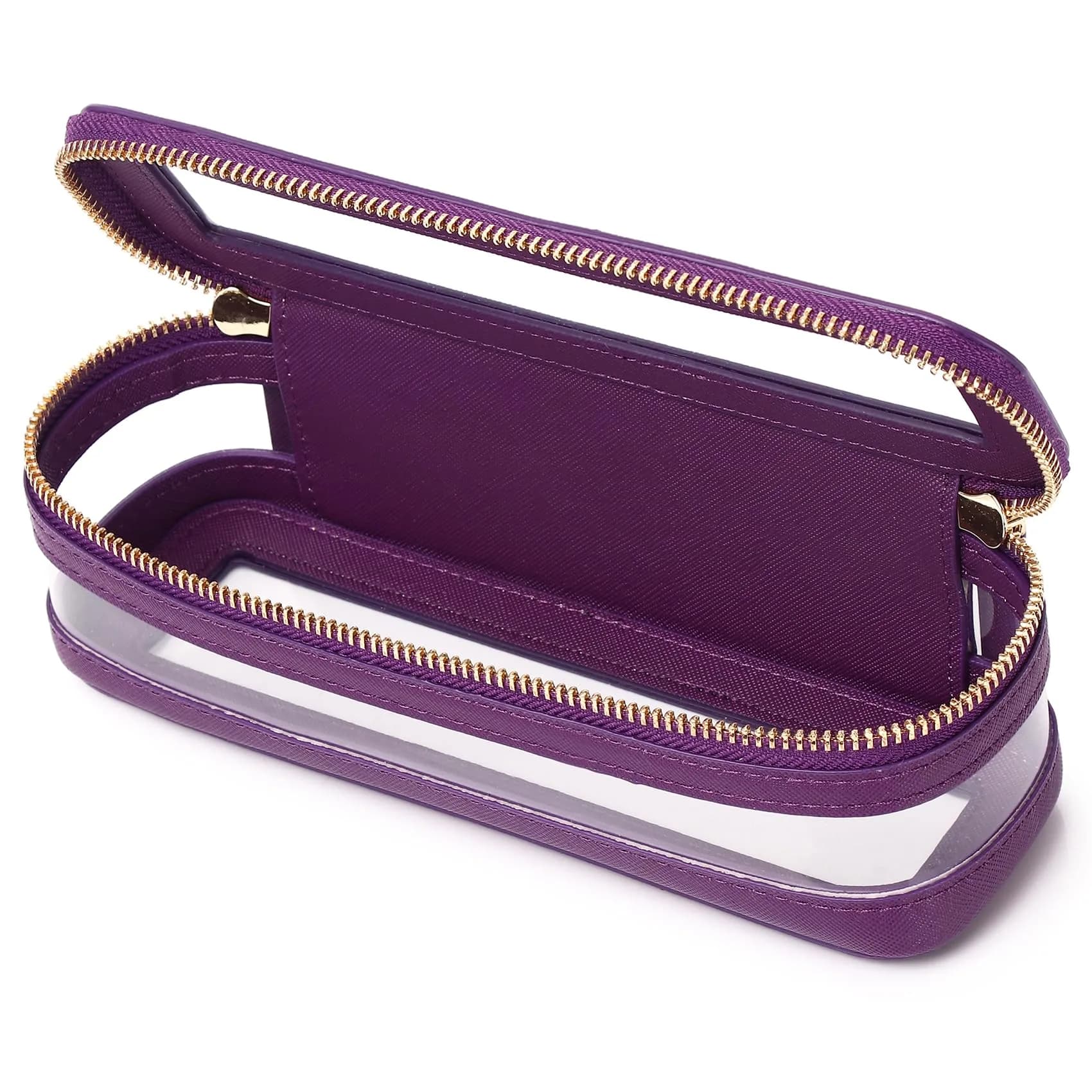 Pinkmik D.Purple Slim-1 Clear Makeup Bag Set - TSA Approved Travel Cosmetic Case - main product image