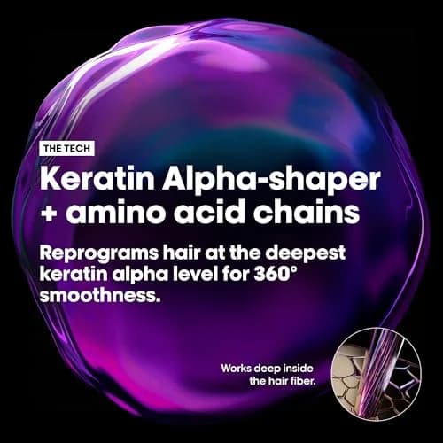 L'Oréal Professionnel Keratin Alpha Sleek Shampoo 18.75 Fl Oz | Frizz Control & Long-Lasting Smoothness thumbnail 7