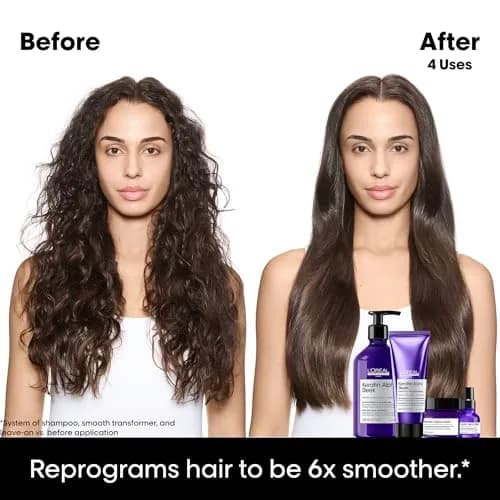L'Oréal Professionnel Keratin Alpha Sleek Shampoo 18.75 Fl Oz | Frizz Control & Long-Lasting Smoothness thumbnail 3