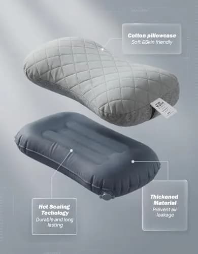 JOYTUTUS Inflatable Camping Pillow Ultralight for Travel, Camping, Hiking | Ergonomic Neck & Lumbar Support thumbnail 6