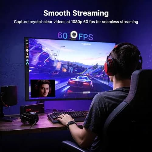 NexiGo N680E Pro 4K Webcam with Ring Light, PDAF Autofocus, 1080p 60FPS, Dual Noise-Canceling Mics, Privacy Shutter, USB Plug-and-Play thumbnail 5