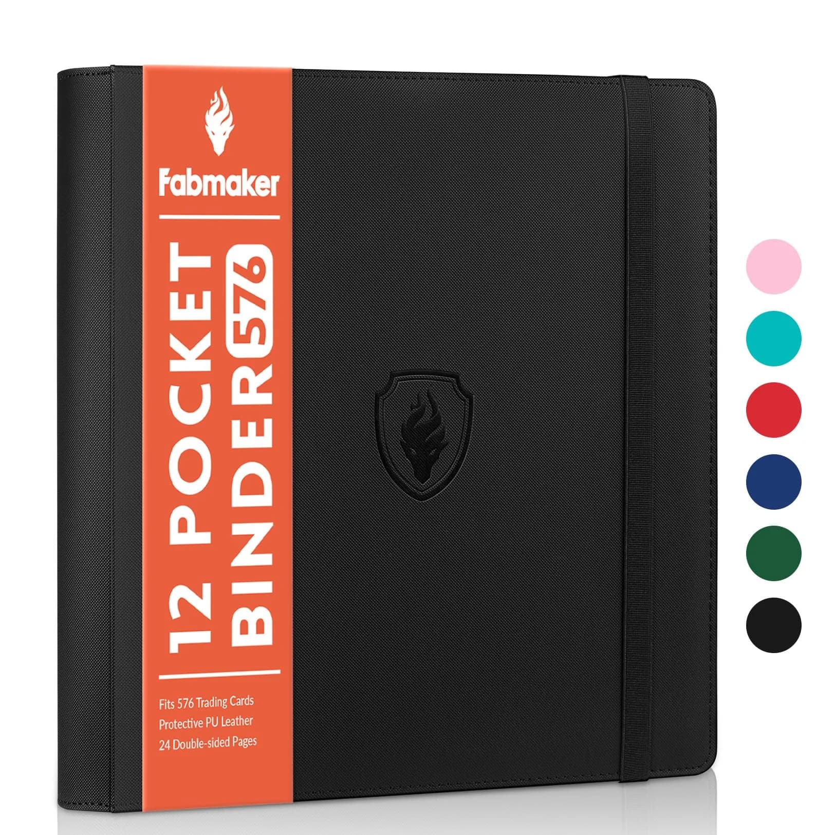 Fabmaker 576 Pocket Card Binder for Trading Cards & Photos, Black | Acid-Free Archival Safe Display Album - main product image
