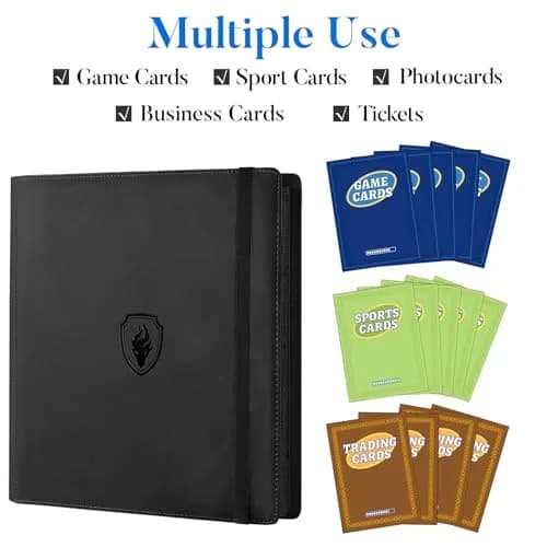 Fabmaker 12 Pocket Trading Card Binder for 576 Cards, PU Cover Card Album | Archival Safe, Water-Resistant thumbnail 5