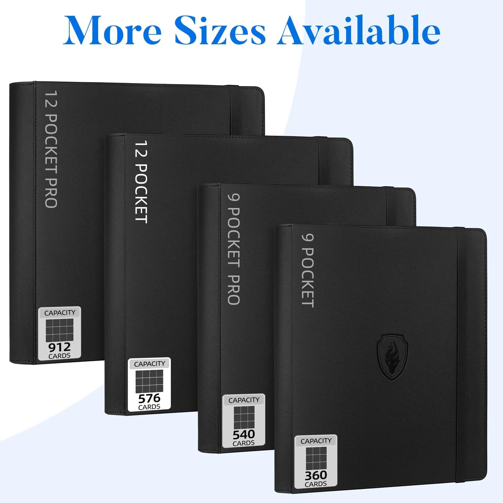 Fabmaker 12 Pocket Trading Card Binder for 576 Cards, PU Cover Card Album | Archival Safe, Water-Resistant - view 8