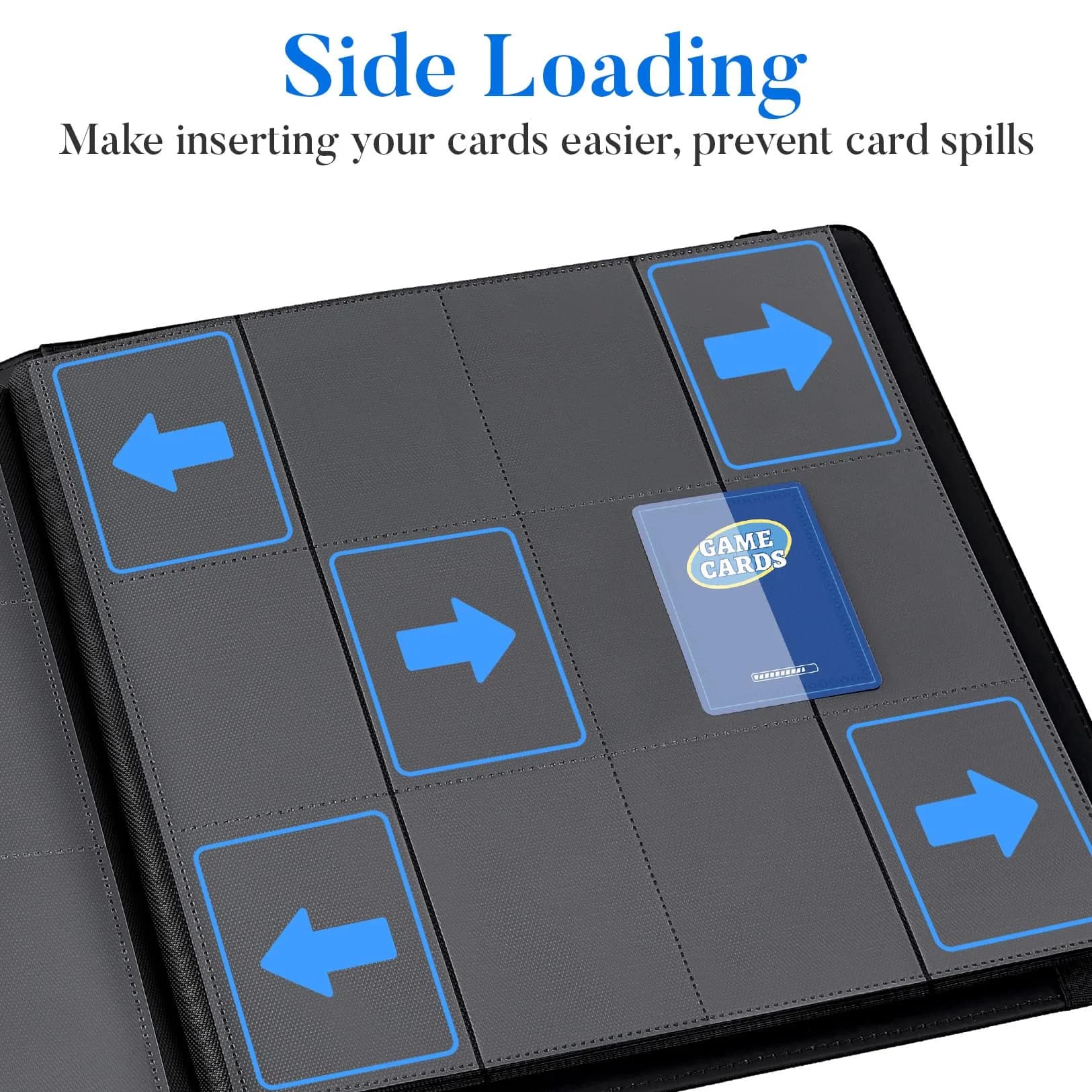 Fabmaker 576 Pocket Card Binder for Trading Cards & Photos, Black | Acid-Free Archival Safe Display Album - view 3