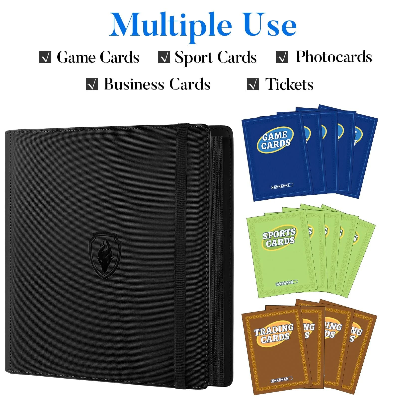 Fabmaker 12 Pocket Card Binder for 912 Cards, Dark Green | Acid-Free Archival Safe Display Album - view 5