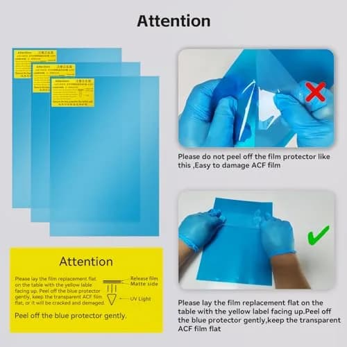 UniTak3D Photon Mono M7 Max ACF Release Film 3Pcs 13.6 Inch | Fast FEP Film for High Speed Printing thumbnail 3