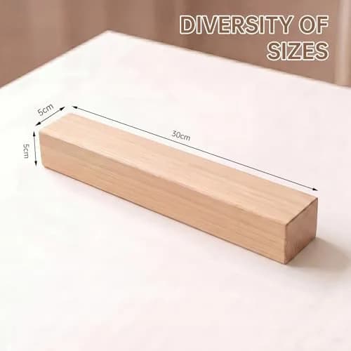 PONGJA Basswood Carving Blocks 30.48cm x 5.08cm x 5.08cm (12 x 2 x 2 inches) | Soft Wood Blanks for Whittling & Crafts thumbnail 2