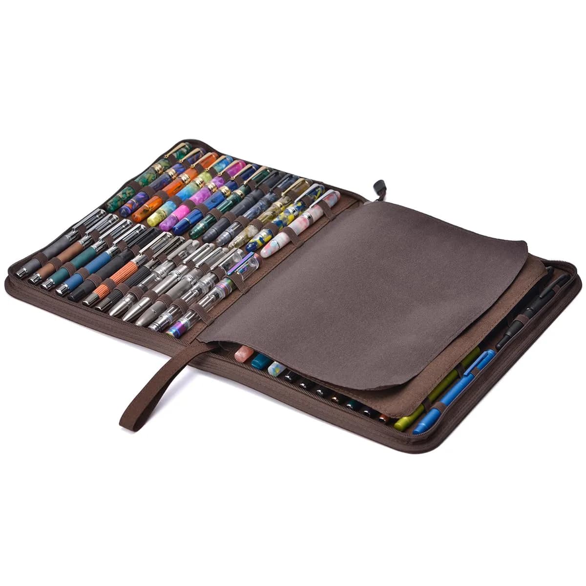erofa 48 Slot Fountain Pen Case, 420g (14.8 oz) | Water Resistant Canvas Pen Holder - main product image