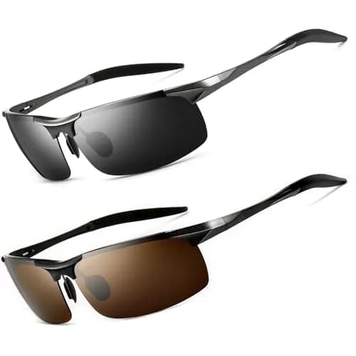 SUNGAIT Men's HD Polarized Sunglasses for Driving & Outdoor Activities | UV400 Protection, Lightweight Metal Frame thumbnail 1