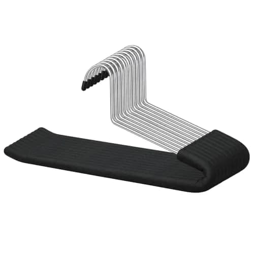 Huji Reversed Hook Heavy Duty Metal Pants Hangers 15.5" | Extra Long, Non-Slip, Wrinkle-Free (Reversed Hook, Set of 10) thumbnail 1