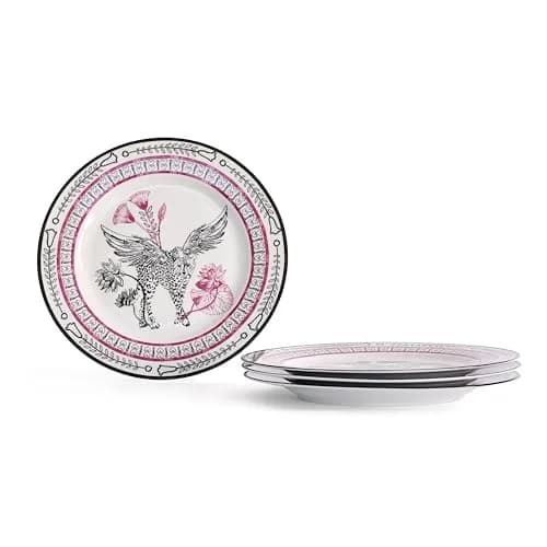 Marchesa Serengeti 4-Piece Dinner Plate Set Porcelain | Eclectic Romanticism & Playful Sophistication (70-120 chars) thumbnail 1