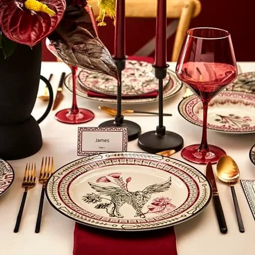 Marchesa Serengeti 4-Piece Dinner Plate Set Porcelain | Eclectic Romanticism & Playful Sophistication (70-120 chars) thumbnail 5