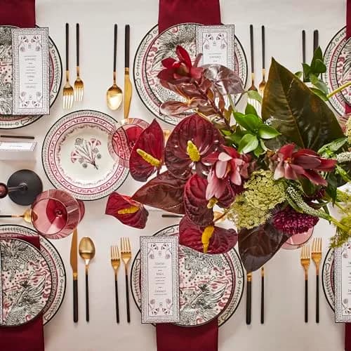 Marchesa Serengeti 4-Piece Porcelain Pasta Bowl Set | Modern Serengeti Motif, Dishwasher & Microwave Safe thumbnail 4