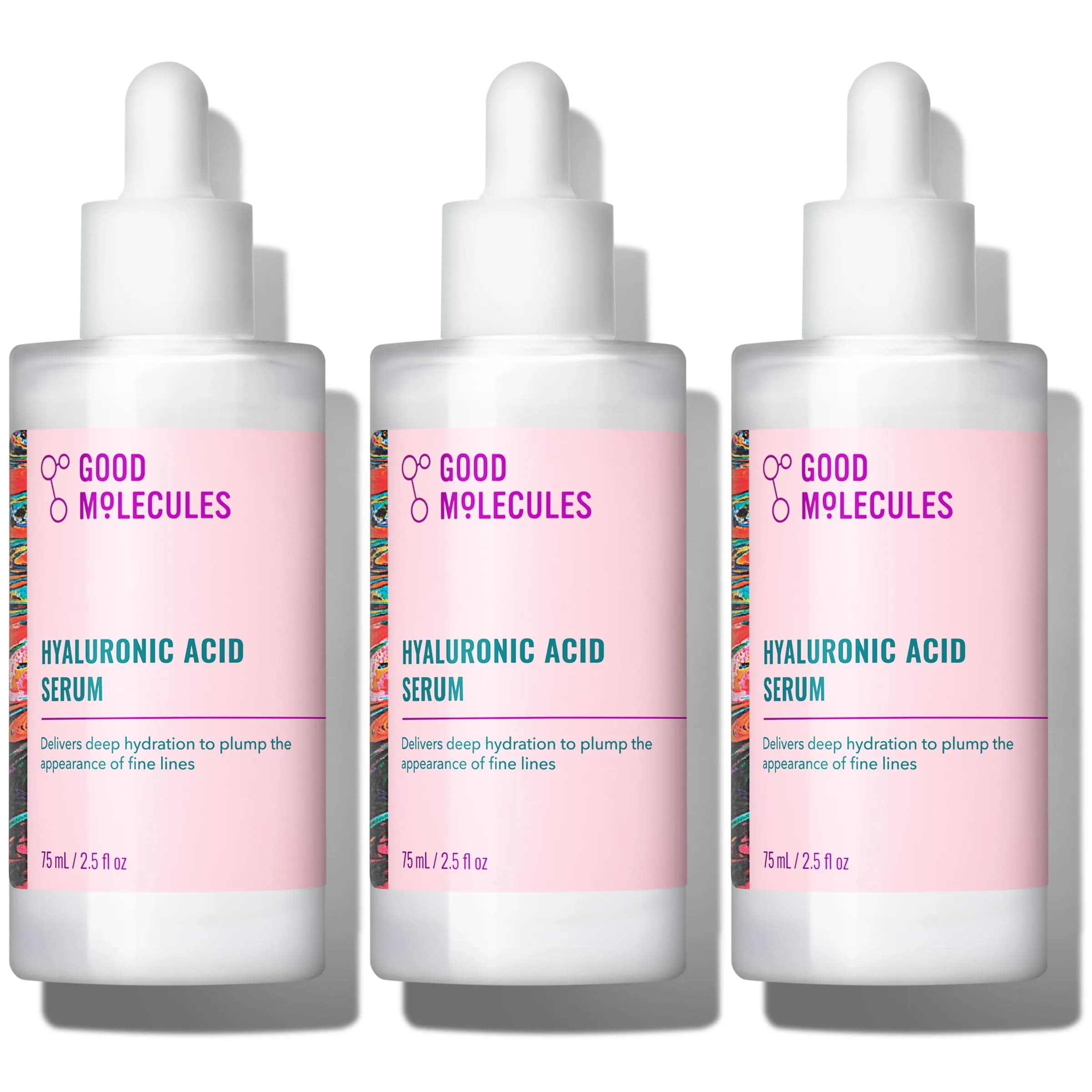 Good Molecules Hyaluronic Acid Serum 2.53 Fl Oz (Pack of 3) | Ultra Hydrating Facial Moisturizer - main product image