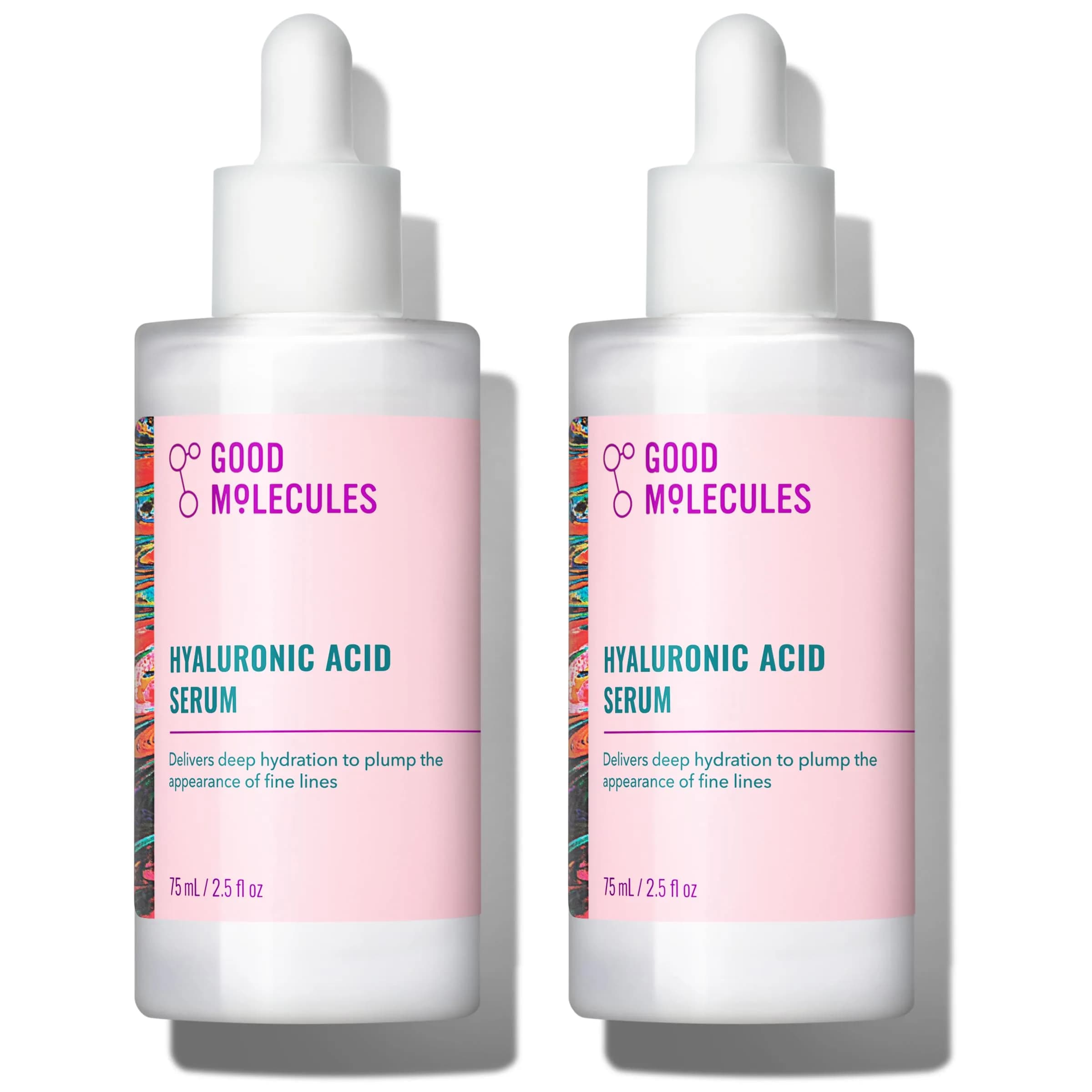 Good Molecules Hyaluronic Acid Serum 2.53 Fl Oz (Pack of 2) | Ultra Hydrating Facial Moisturizer - main product image