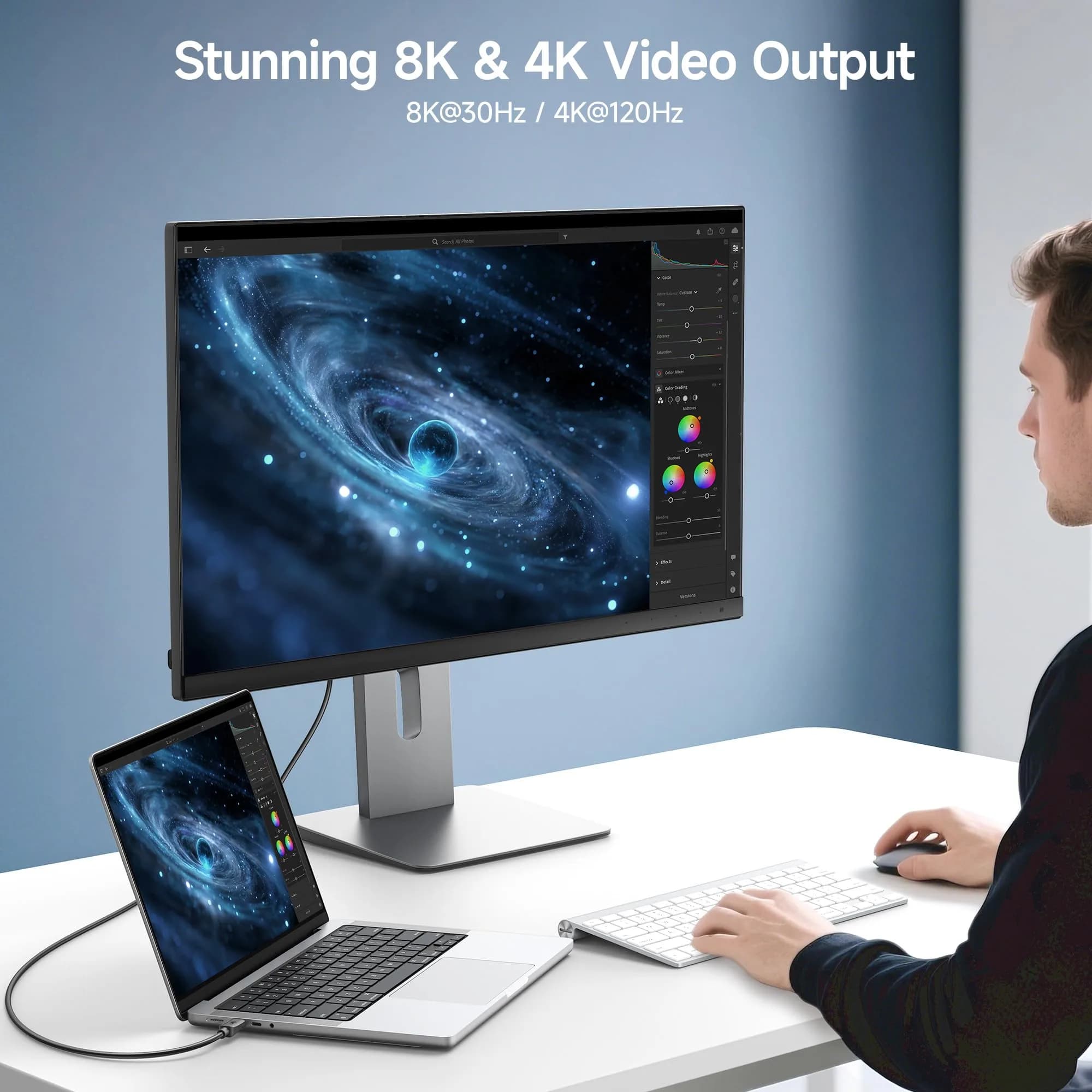 Cable Matters 2-Pack 3ft USB C to USB C Monitor Cable, 20Gbps, 240W PD, 8K Video, Thunderbolt 3 Compatible - view 3