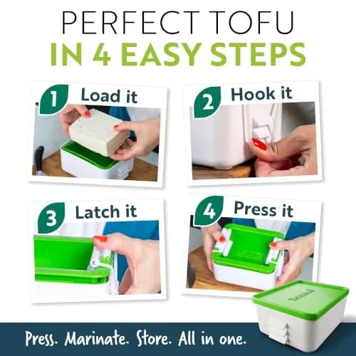 Tofuture Large Tofu Press - The Original and Best Press - Fits Two 8-16 oz | Perfect Texture & Easy Cleanup thumbnail 6