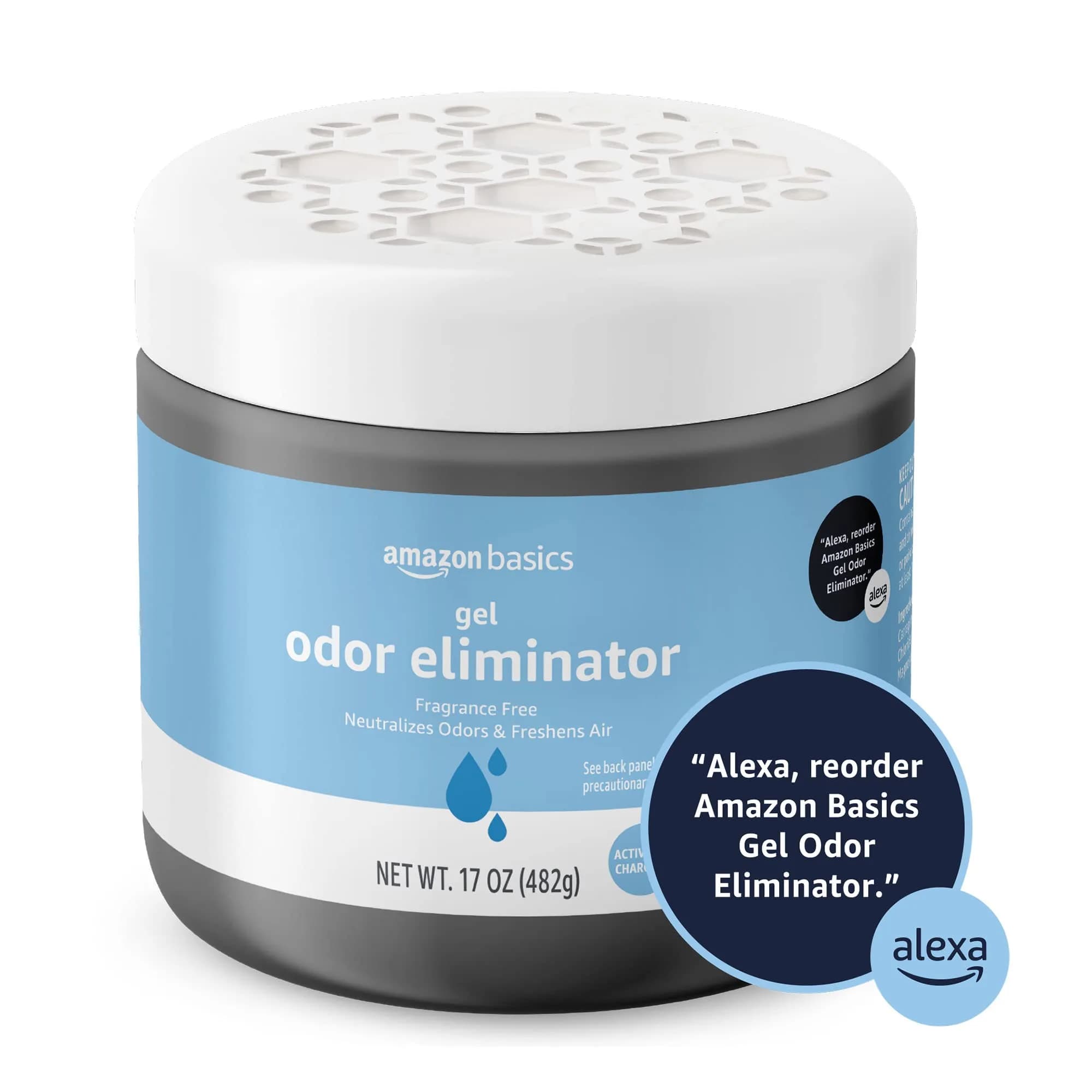 Amazon Basics Gel Odor Eliminator, Activated Charcoal, Fragrance Free, 17 Oz (482 g) Pack of 6 | Odor Absorbing for Home & Closets - view 4