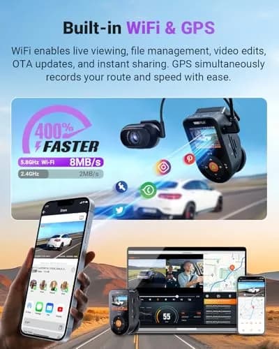 VANTRUE S1 Pro-2CH DMS 2.7K Dash Camera | STARVIS 2 Night Vision, ADAS, WiFi & GPS, 18M Warranty thumbnail 8