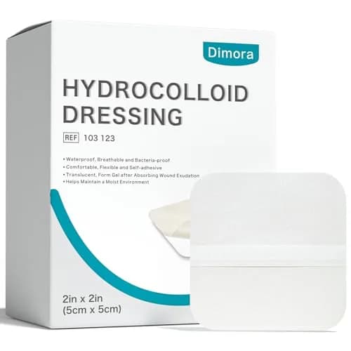 Dimora Hydrocolloid Bandages 50 Count 2" x 2" | Moist Healing Environment for Wound Recovery thumbnail 1