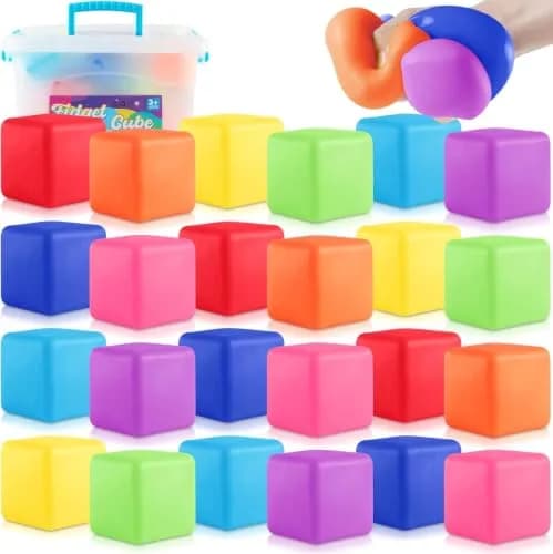 Viroucal Fidget Toys Stress Cube 24Pcs | Anxiety & Stress Relief for Kids & Adults thumbnail 1