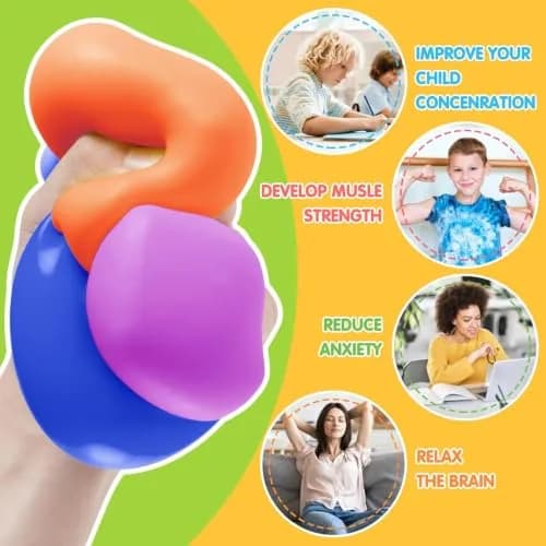 Viroucal Fidget Toys Stress Cube 24Pcs | Anxiety & Stress Relief for Kids & Adults thumbnail 6