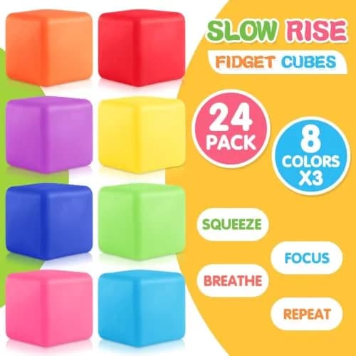 Viroucal Fidget Toys Stress Cube 24Pcs | Anxiety & Stress Relief for Kids & Adults thumbnail 2