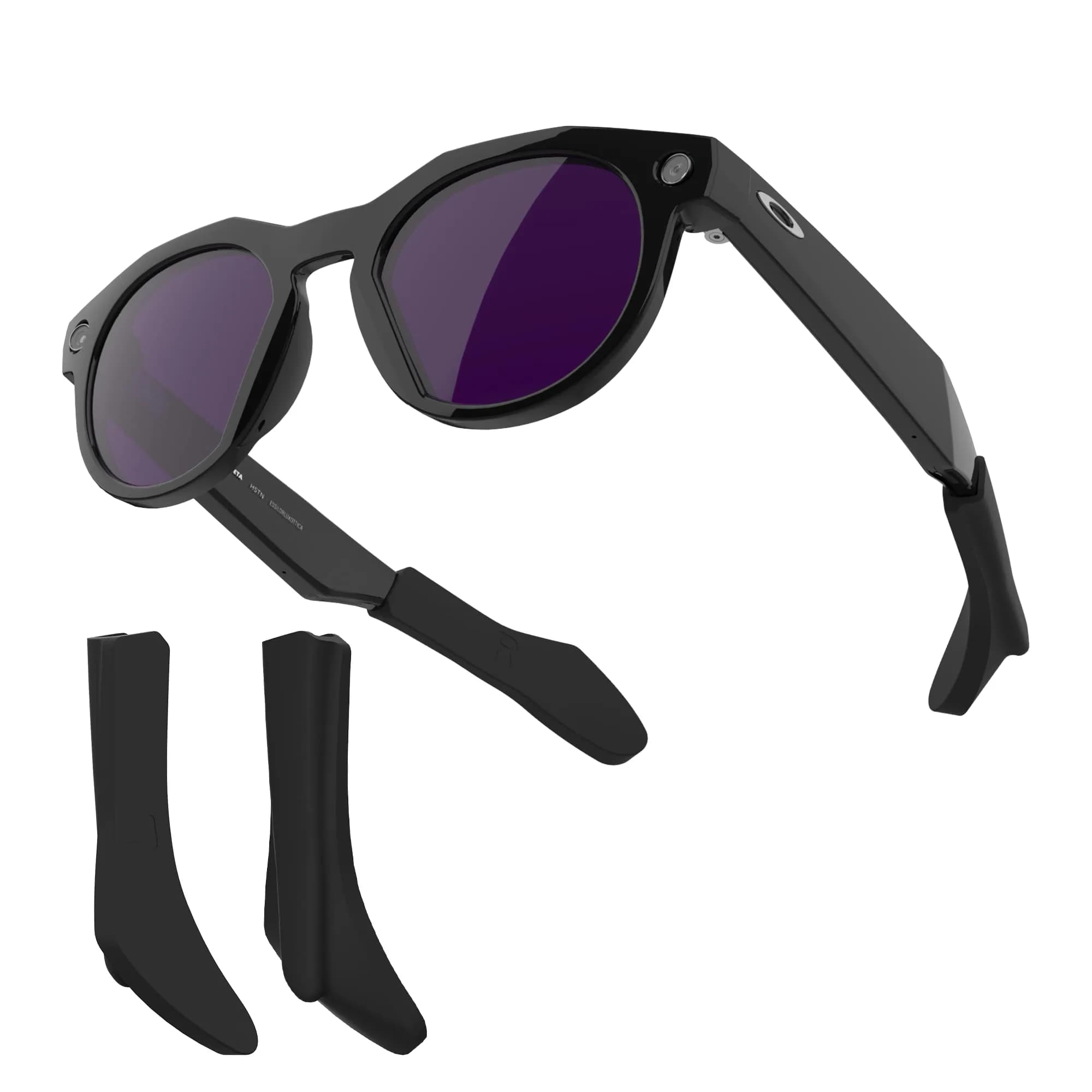 RCstyle Eyeglass Ear Grip for Oakley Meta HSTN Smart Glasses (Black) | Anti-Slip Silicone Ear Cushion
