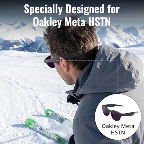 RCstyle Eyeglass Ear Grip for Oakley Meta HSTN Smart Glasses (Black) | Anti-Slip Silicone Ear Cushion thumbnail 2