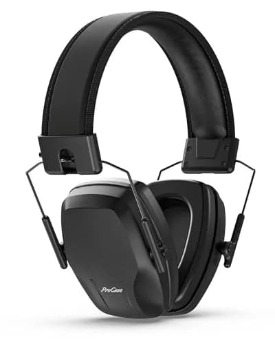 ProCase Noise Cancelling Earmuffs SNR 29dB, Black | Adjustable Soundproof Ear Defenders for Autism Sensory, Work, Shooting, Construction, Mowing thumbnail 1