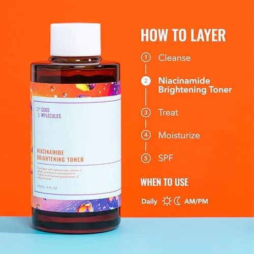 Good Molecules Niacinamide Brightening Toner with Arbutin, 240ml (8 Fl Oz) | Evens Skin Tone thumbnail 6
