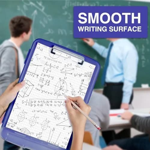 Sooez Clipboard with Storage 35.6 cm (14.5 in) | Classic Navy Plastic Organizer Case with Pen Holder & Low-Profile Clip thumbnail 6