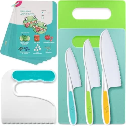 Tovla Jr. Kids Safe Knife Set for Real Cooking | Toddler Tools | Ages 4-12 | 5-Piece Set thumbnail 1