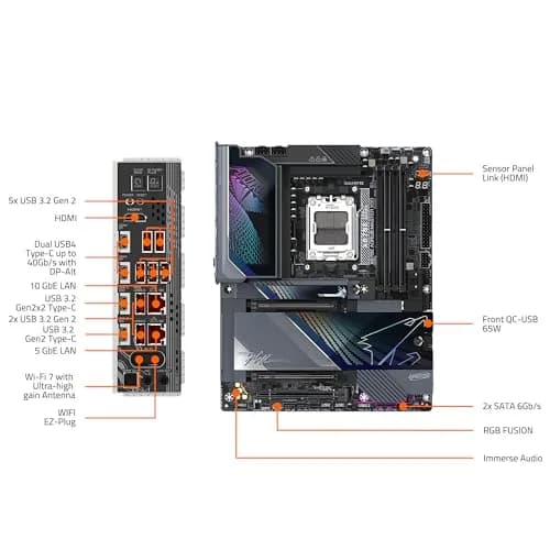 GIGABYTE X870E AORUS Master X3D AMD AM5 ATX Motherboard | DDR5, PCIe 5.0, WiFi 7 thumbnail 7