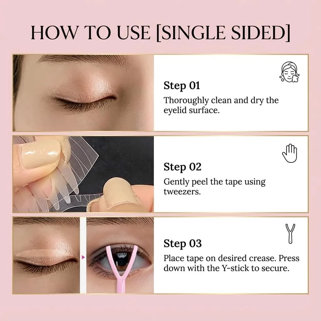 Eye Charm Magic Slim Double Eyelid Tape 176 Count | Invisible Strips for Hooded Monolid Correction - view 6
