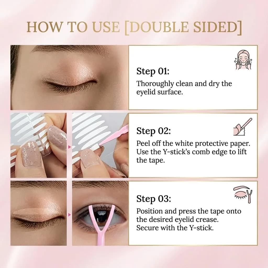 Eye Charm Magic Slim Double Eyelid Tape 176 Count | Invisible Strips for Hooded Monolid Correction - view 7