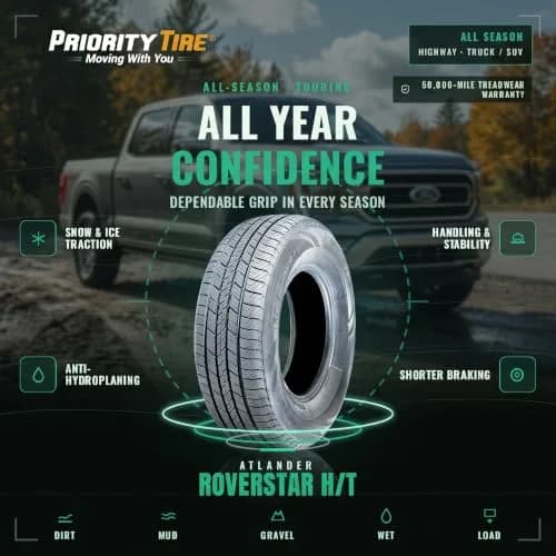 ATLANDER Roverstar H/T 235/65R18 110H XL All Season Radial Tire | Highway Terrain SUV & Light Truck thumbnail 3