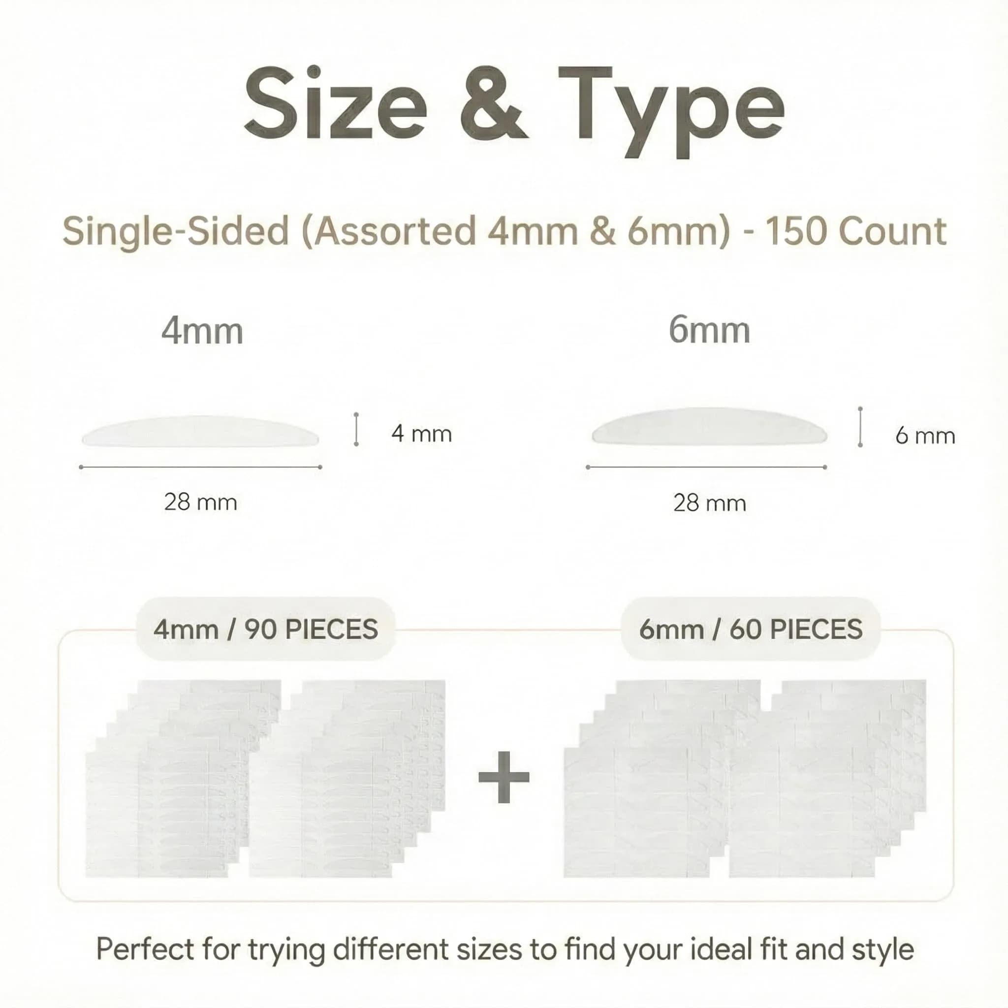 Eye Charm Magic Slim Double Eyelid Tape 150 Count | Invisible Strips for Hooded Monolid Correction - view 2
