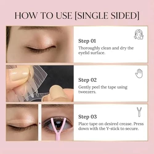 Eye Charm Magic Slim Double Eyelid Tape Strips 3mm Slim (220 Count) | Invisible Lift for Hooded & Monolid Eyes thumbnail 6